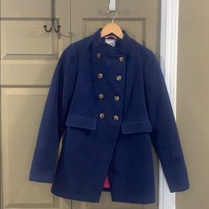 Tommy girl military coat style blue coat
